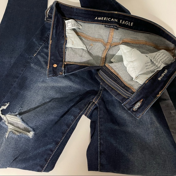American Eagle High Waisted Skinny Jeans Size 12 - Picture 2 of 4